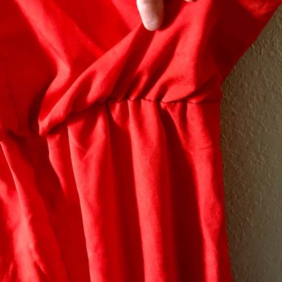 PLUS! Elastic Waist Scoop Neck Flutter Sleeve Dress - Picture 11 of 13